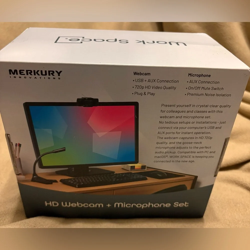 Merkury Innovations Black HD Webcam with Microphone Set